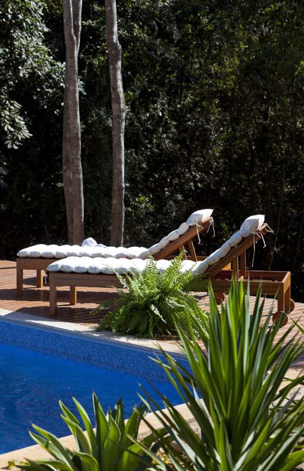 Bright youthful house in the rocky landscape in Brazil