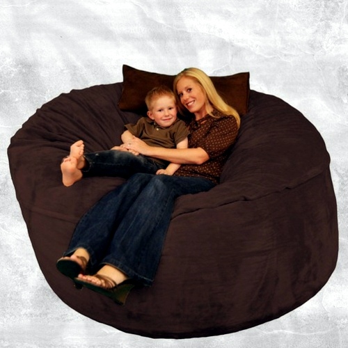 Large Round Beanbag - ergonomic design of Brookstone