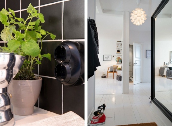 Trendy Apartment in Stockholm - black and white decor and furnishings Trendy Apartment in Stockholm - black and white decor and furnishings