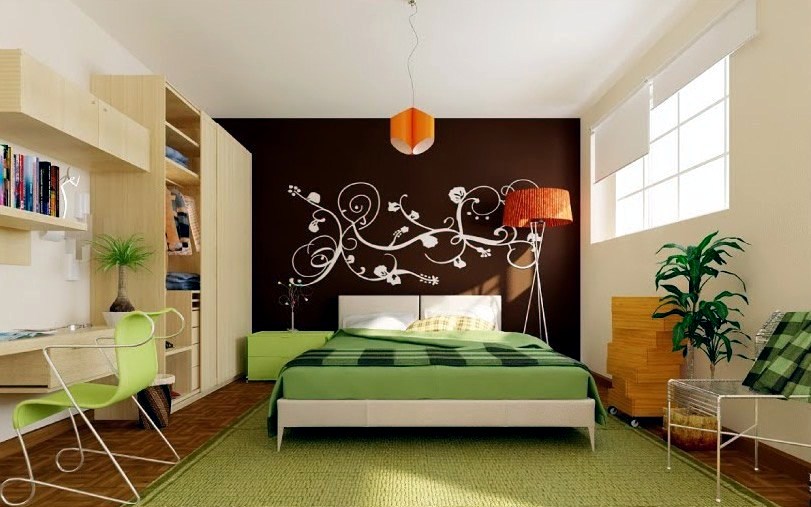 Bedrooms feature walls