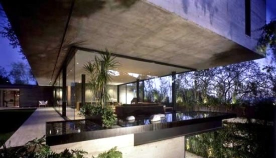 Modern Concrete Glass Residence in Mexico