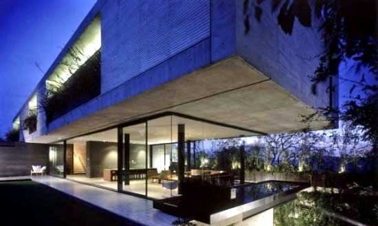 Modern Concrete Glass Residence in Mexico
