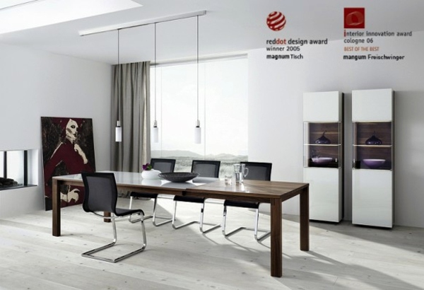 Modern furnishings in the dining room Modern furnishings in the dining room
