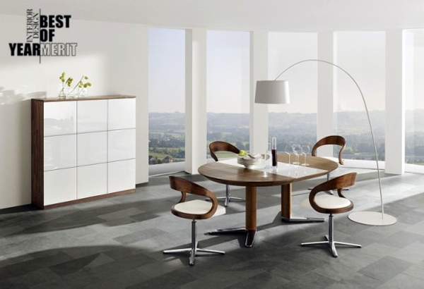 Modern furnishings in the dining room Modern furnishings in the dining room