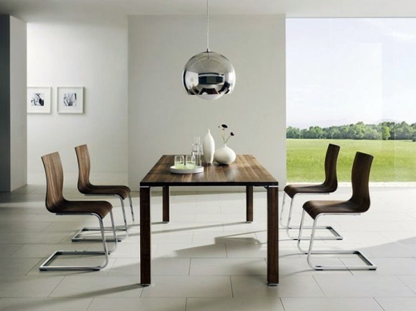 Modern furnishings in the dining room