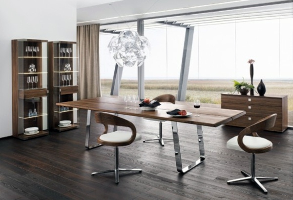 Modern furnishings in the dining room