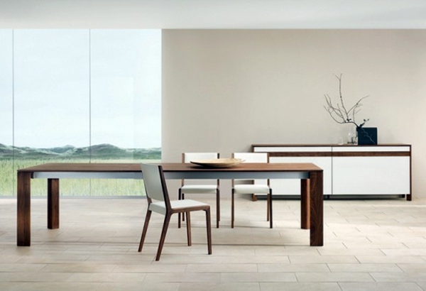 Modern furnishings in the dining room