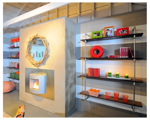 Garage converted to living space - create cozy atmosphere
