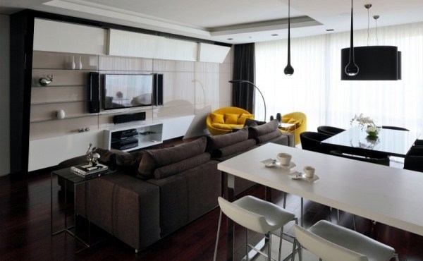 Stylish interior design of modern apartment Stylish interior design of modern apartment