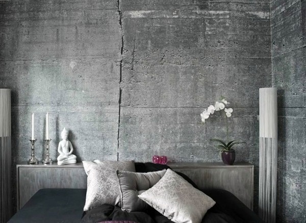 Wall color with concrete look - walls made of concrete