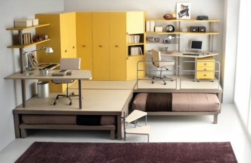 7 modern loft bed designs for boys of Timidey Spa