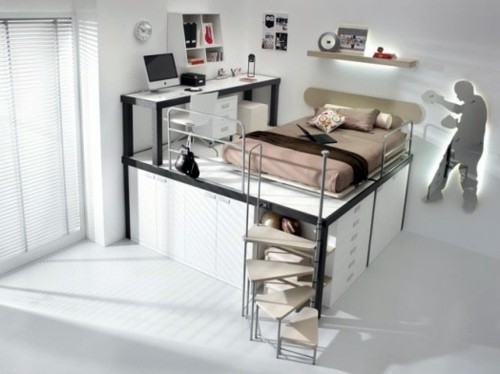 7 modern loft bed designs for boys of Timidey Spa
