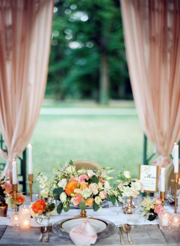 My Wedding Decor in creamy and peach colors