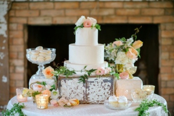 My Wedding Decor in creamy and peach colors