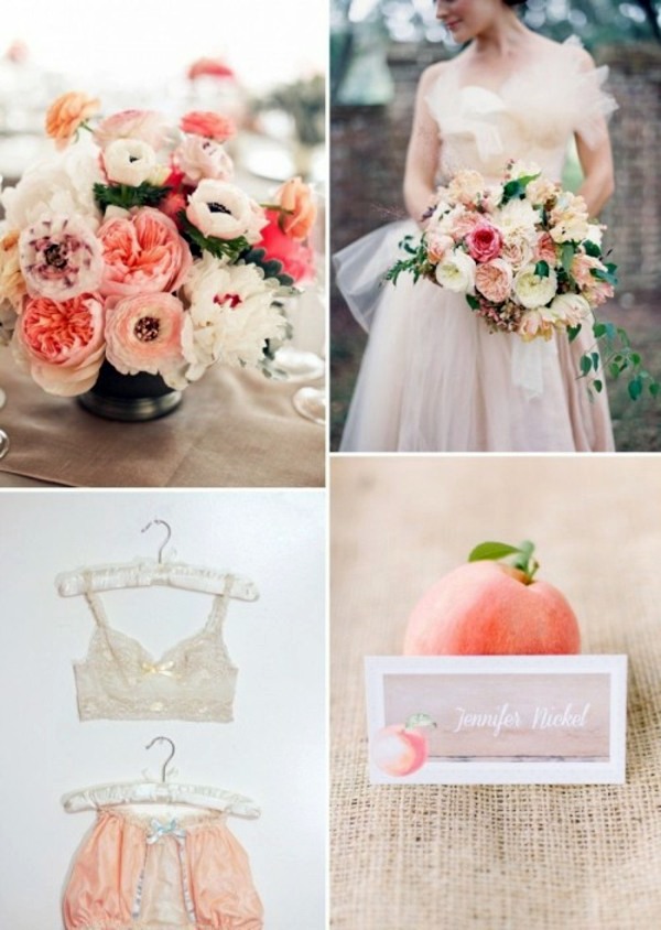 My Wedding Decor in creamy and peach colors