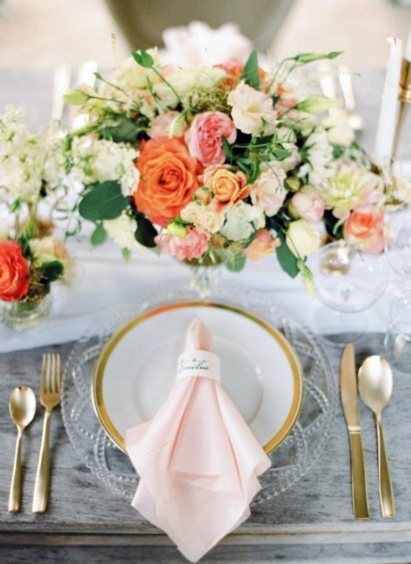 My Wedding Decor in creamy and peach colors