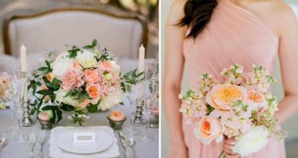 My Wedding Decor in creamy and peach colors