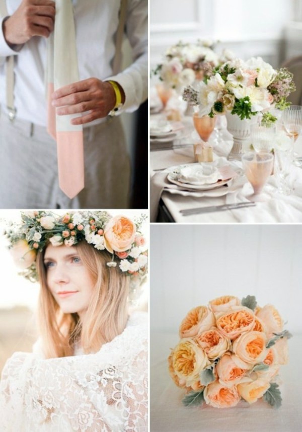 My Wedding Decor in creamy and peach colors