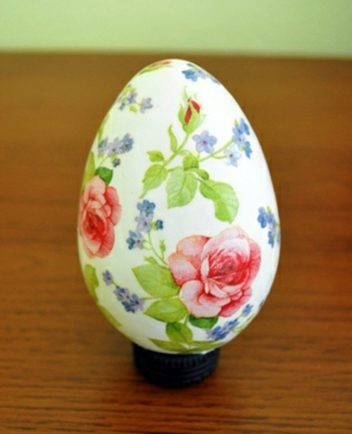 Osterdeko basteln - Decoupage on Easter egg