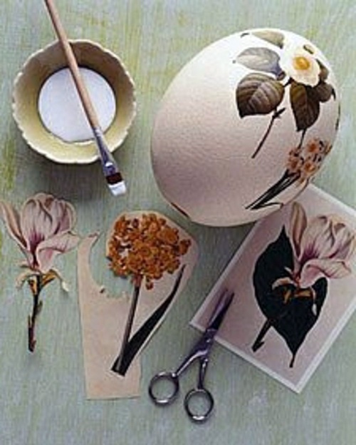 Decoupage on Easter egg