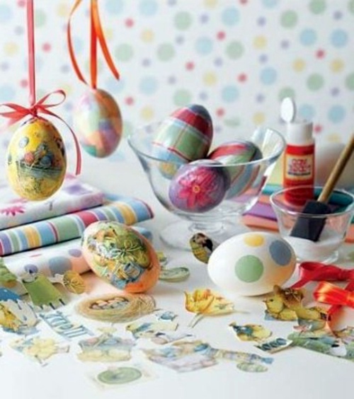 Decoupage on Easter egg