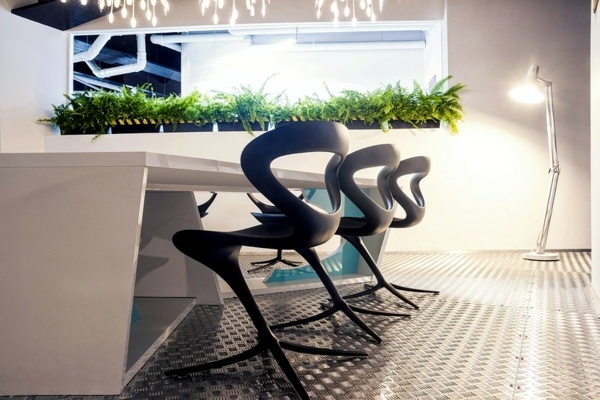 Attractive office set up like a space ship