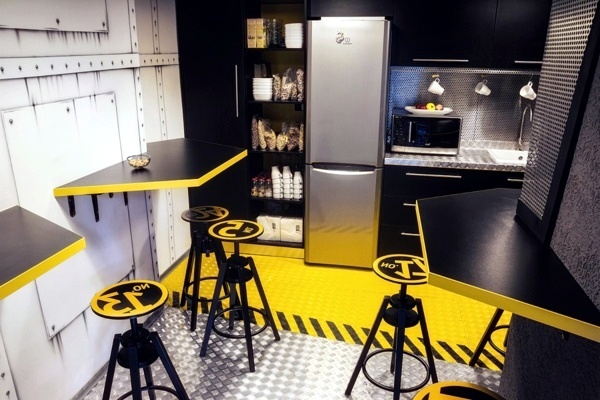 Attractive office set up like a space ship