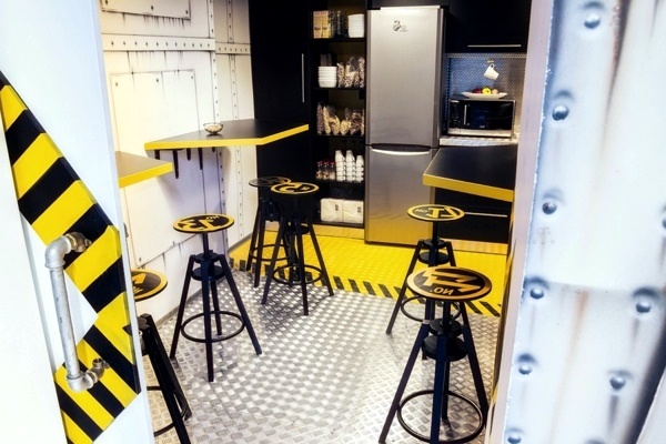 Attractive office set up like a space ship