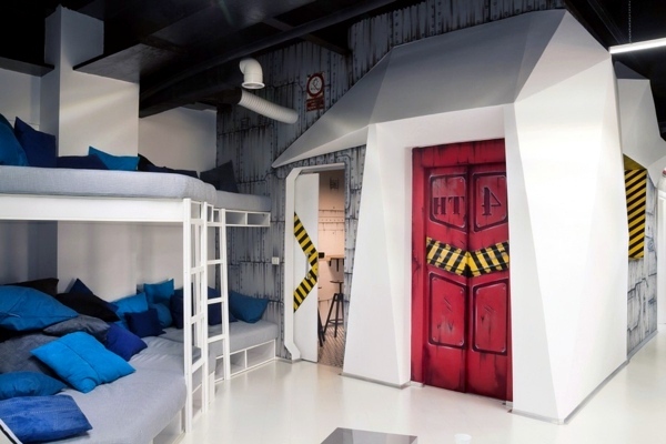 Attractive office set up like a space ship