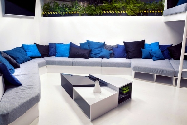 Attractive office set up like a space ship