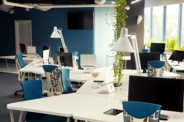 Attractive office set up like a space ship