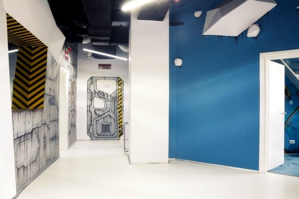 Attractive office set up like a space ship