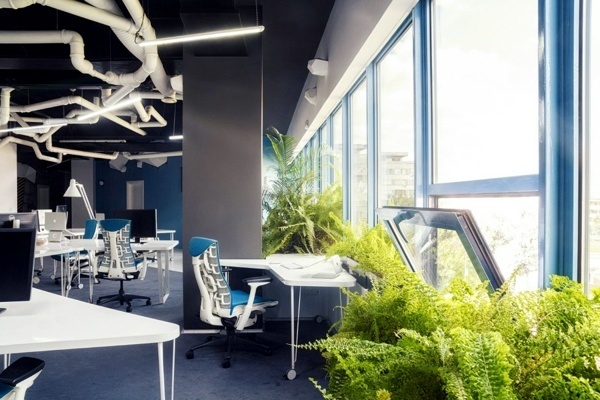 Attractive office set up like a space ship