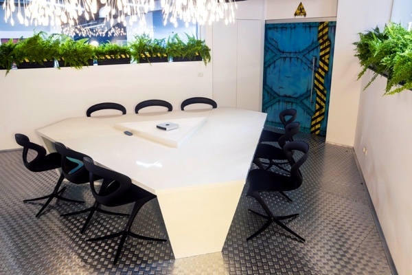 Attractive office set up like a space ship