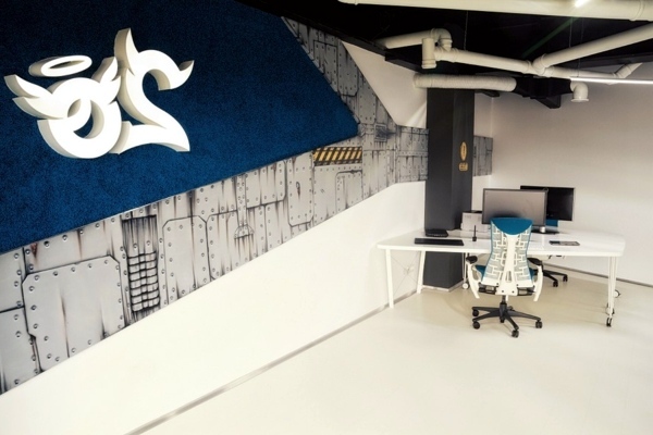 Attractive office set up like a space ship