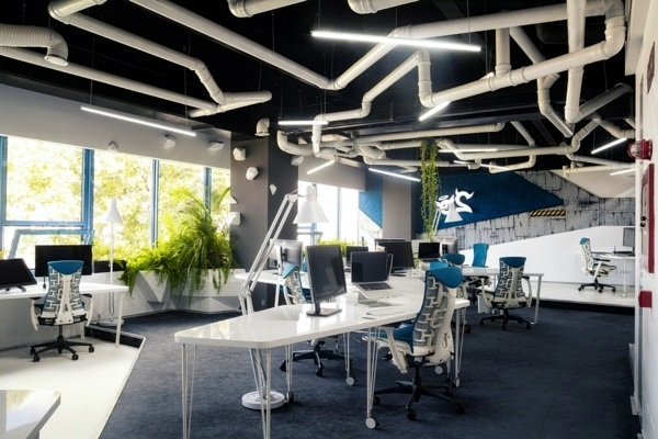 Attractive office set up like a space ship
