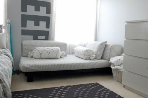 Monochrome, gray nursery design for siblings