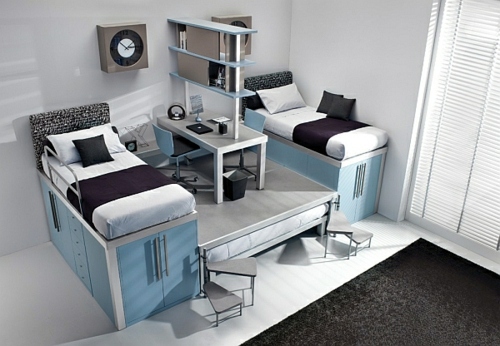 Monochrome, gray nursery design for siblings