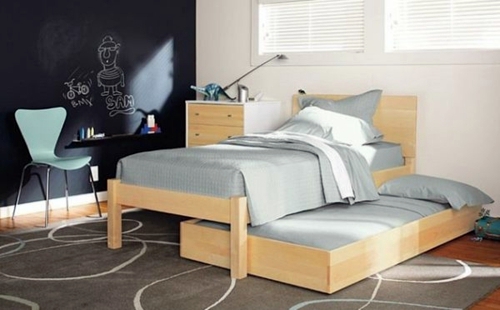 Monochrome, gray nursery design for siblings