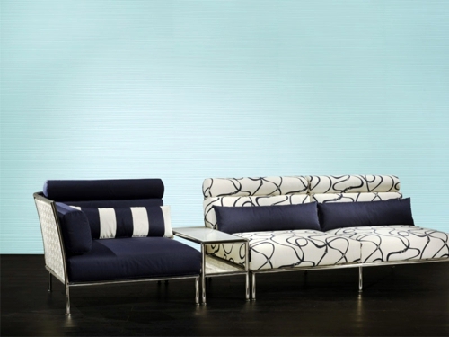 Designer sofa outdoors by Fendi Casa - "Love"
