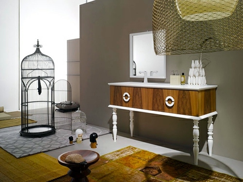 Designed Feminine blue bathroom furniture Ypsilon Designed Feminine blue bathroom furniture Ypsilon