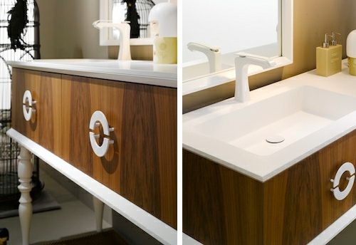 Designed Feminine blue bathroom furniture Ypsilon Designed Feminine blue bathroom furniture Ypsilon