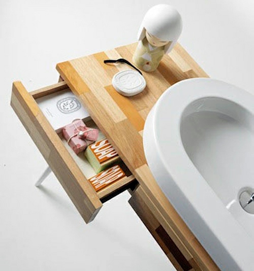 Designed Feminine blue bathroom furniture Ypsilon Designed Feminine blue bathroom furniture Ypsilon
