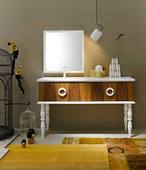 Designed Feminine blue bathroom furniture Ypsilon Designed Feminine blue bathroom furniture Ypsilon