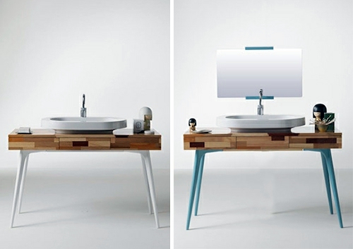 Designed Feminine blue bathroom furniture Ypsilon Designed Feminine blue bathroom furniture Ypsilon