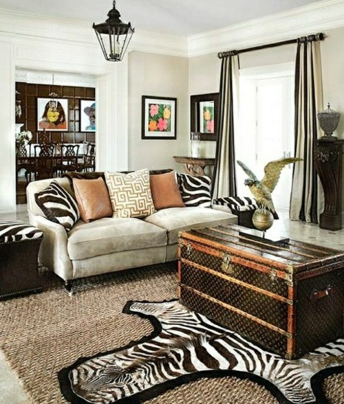 Zebra and leopard pattern in the interior Zebra and leopard pattern in the interior