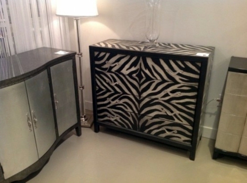 Zebra and leopard pattern in the interior