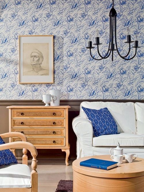 Living room design full color contrasts