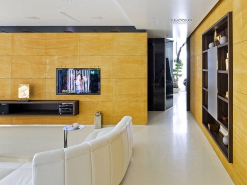 Living room design full color contrasts