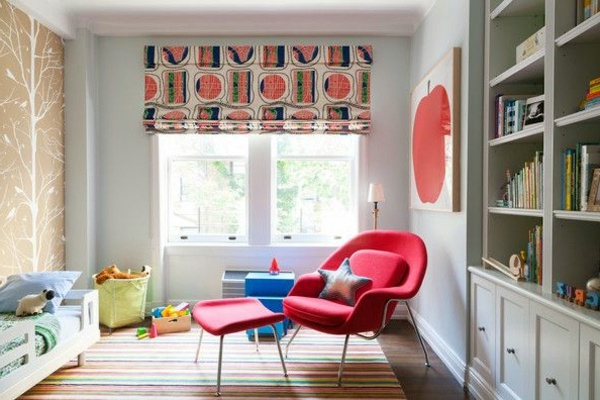 Cool Curtains in the nursery offer sun protection and charm